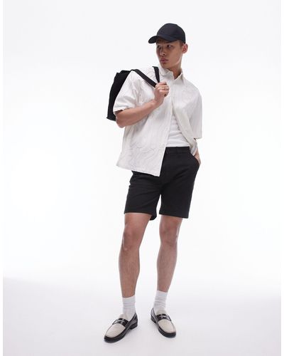 TOPMAN Pantalones chinos cortos slim en - Blanco