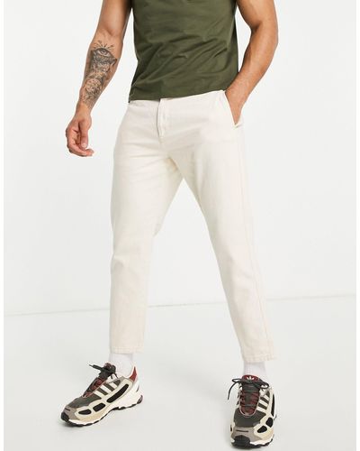 Only & Sons Avi Tapered Fit Jeans - White