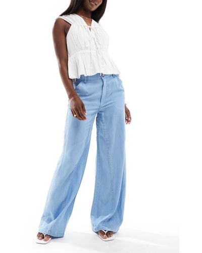 Mango Relaxed Lightweight Co-ord Denim Jeans - Blue