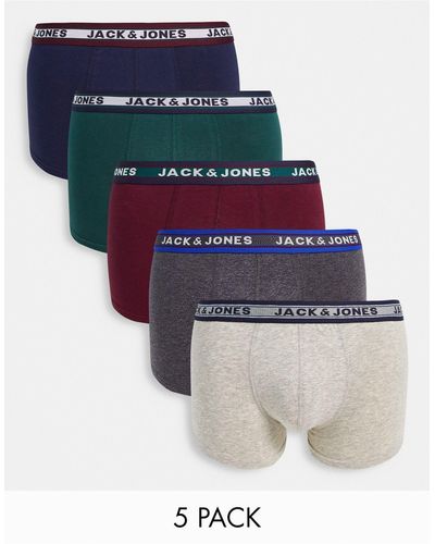 Jack & Jones Confezione da 5 boxer aderenti multi - Blu
