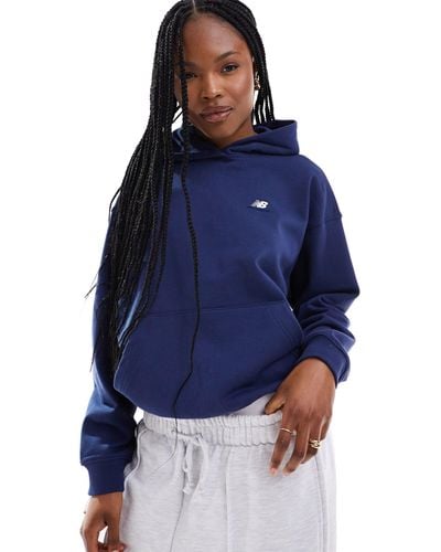 New Balance – sport essentials – hochwertiger kapuzenpullover aus fleece - Blau