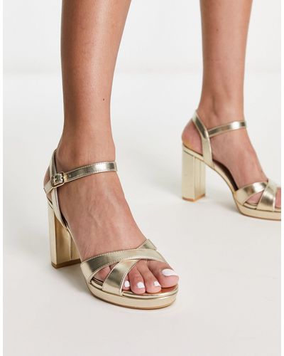 New look on sale gold strappy sandals