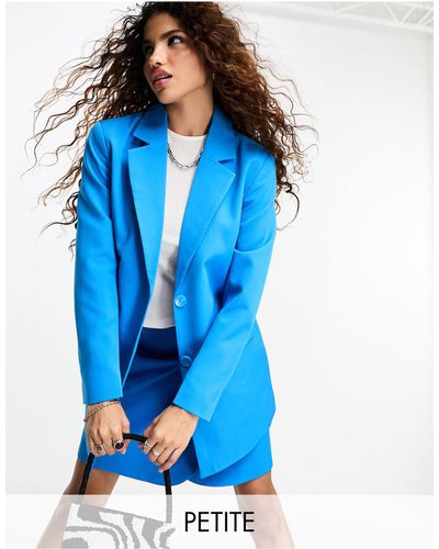 Only Petite Exclusive Oversized Blazer Co-ord - Blue