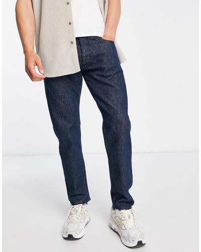 SELECTED Slim Fit Tapered Jeans - Blue
