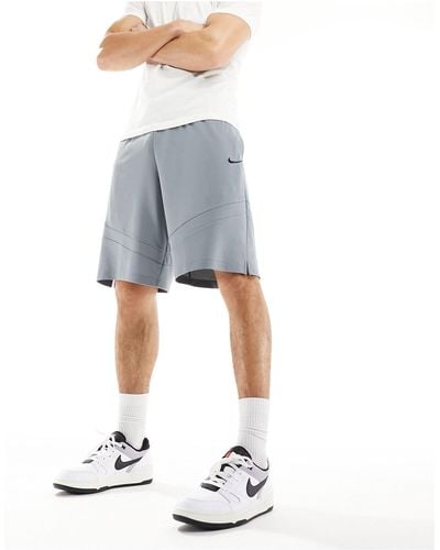 Nike Basketball Icon - pantaloncini grigi da 11" con logo - Grigio