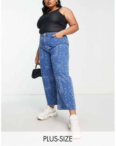 ONLY Sonny Cropped Wide Leg Jeans - Blue