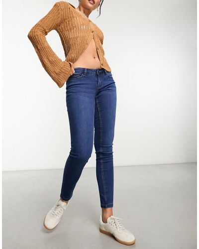 Noisy May Allie Low Rise Skinny Jeans - Blue