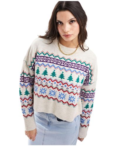 ASOS Reversible Christmas Sweater - Blue