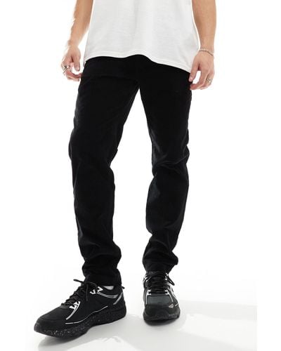 Denim Project Straight Fit Corduroy Trousers - Black
