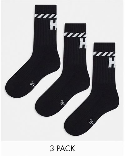 Helly Hansen Confezione da 3 paia di calzini neri sportivi - Nero