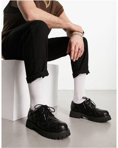 Koi Footwear Koi - Snug Cave - Doorgestikte Veterschoenen - Zwart