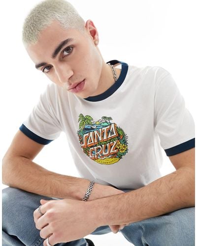 Santa Cruz – tropical – ringer-t-shirt - Grau