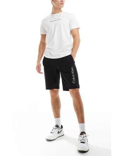 Calvin Klein Degrade Logo Jersey Shorts - Black