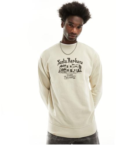 Pull&Bear Santa Monica Sweatshirt - White