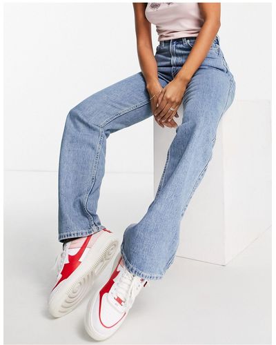 Weekday Rowe - Katoenen Jeans Met Rechte Pijpen - Blauw