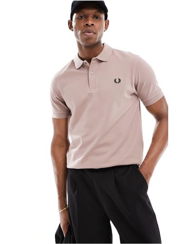 Fred Perry – einfarbiges polohemd - Pink
