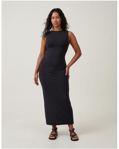 Cotton On Low Back Luxe Maxi Dress - Black