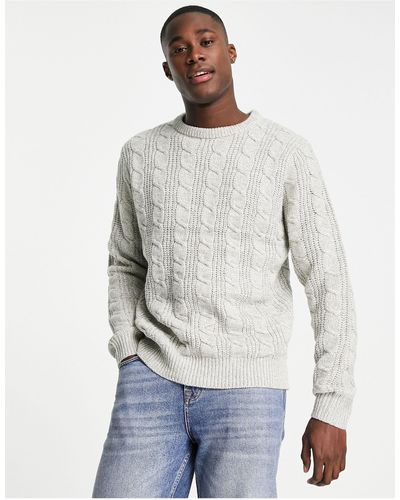 French Connection Cable Crew Neck Sweater - White
