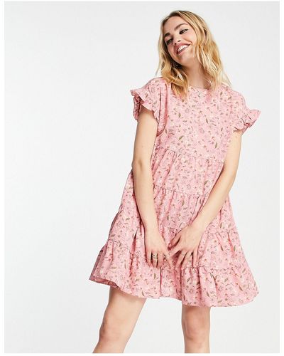 Vila Mini Smock Dress - Pink