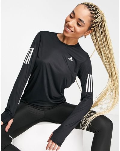 adidas Originals Adidas - Hardlopen - Own The Run - T-shirt Met Lange Mouwen - Zwart