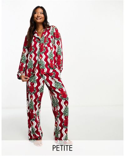 Chelsea Peers Christmas Print Pyjama Set - Red