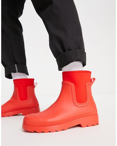 asos red boots