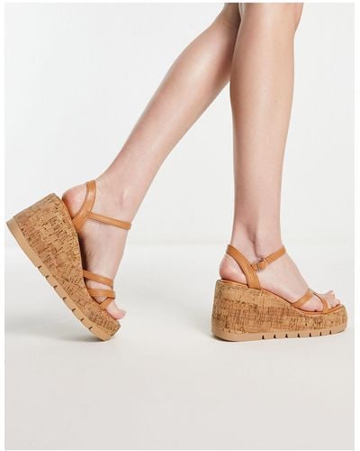 Madden Girl Vault-c Cork Wedge Heeled Sandal - Pink