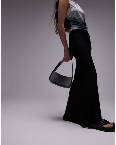 TOPSHOP Jersey Maxi Skirt in Black Lyst