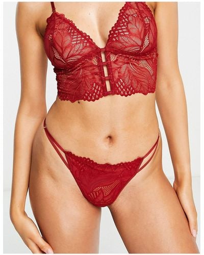 Lindex Jasmin Lace Strappy Thong - Pink