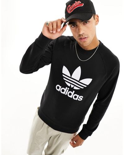 adidas Originals Sweater Met Groot Trefoil-logo - Zwart