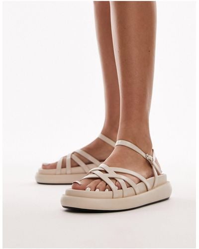 TOPSHOP Junior - sandali bianco sporco con suola flatform e fascette sottili