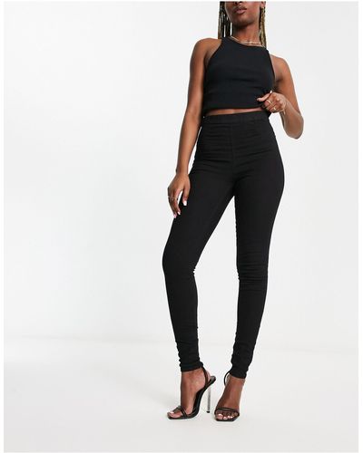 French Connection Skinny Jeans Met Hoge Taille - Zwart