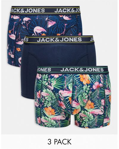 Jack & Jones – 3er-pack trunks - Blau