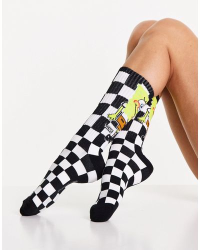 Vans X Spongebob Checkerboard Socks - Black