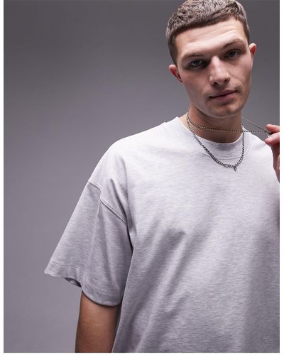 TOPMAN – premium – oversize-t-shirt - Grau