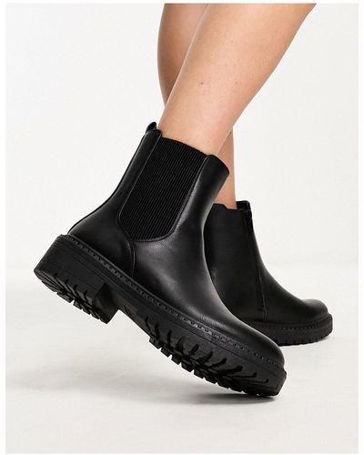 New Look Flat Chunky Chelsea Boot - Black