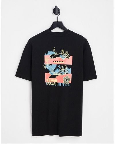 PUMA Downtown - t-shirt à imprimé graphique - Noir