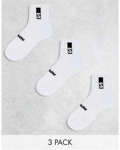 Salomon 3 Pack Of Everyday Unisex Ankle Socks - White
