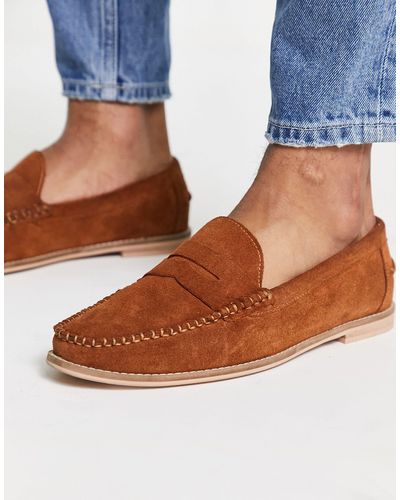 Office Marvin - Suède Penny Loafers - Bruin