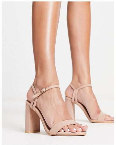 New Look Open Toe Block Heeled Sandals - White