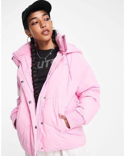 Levi's Bubble Hooded Padded Jacket - Pink