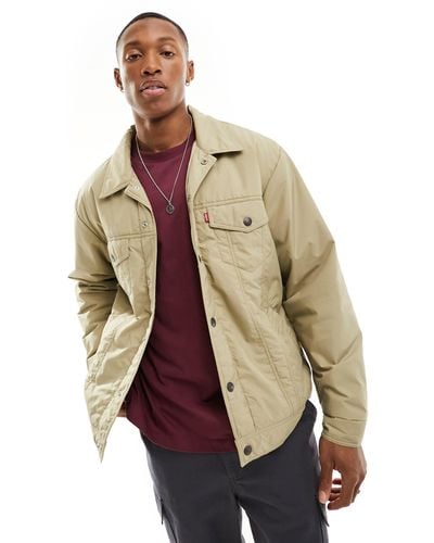 Levi's Relaxed Padded Trucker Jacket - Natural