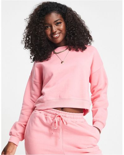 Miss Selfridge – langärmliges lounge-sweatshirt - Pink