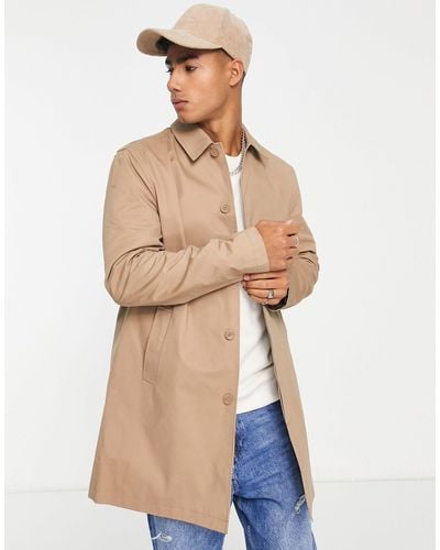 New Look Shower Resistant Trench Coat - Natural