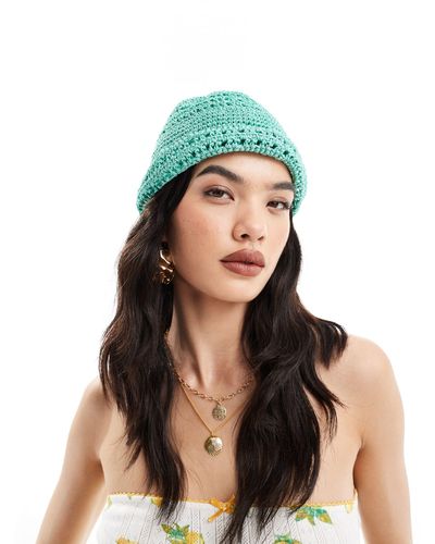 Mango Crochet Hat - Blue
