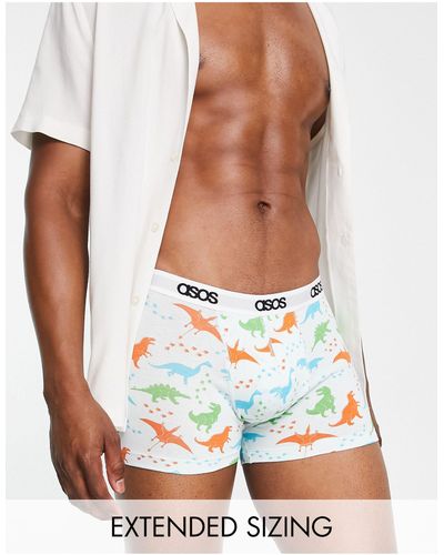 ASOS Boxershort Met Dinosaurusprint - Blauw