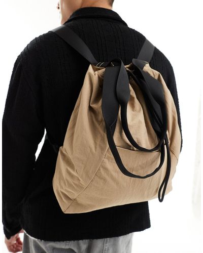 ASOS Soft Backpack And Tote Bag - Black