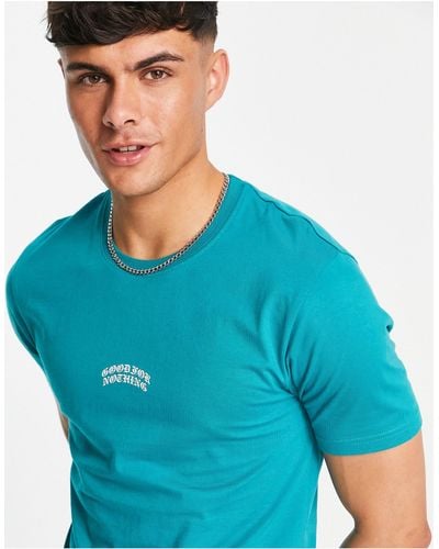 Good For Nothing T-shirt à logo imprimé au centre - bleu turquoise