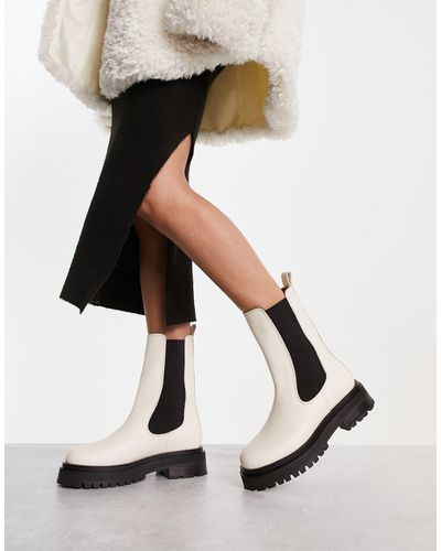 & Other Stories Bottines chunky en cuir à enfiler - Blanc