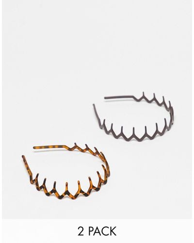 ASOS Pack Of 2 Hair Comb Headband - Multicolour